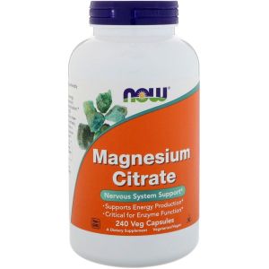 Now Magnesium Citrate, 240 капс.