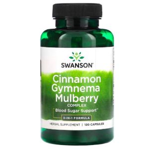 Swanson Cinnamon Gymnema Mulberry, 120 капс.