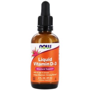Now Liquid Vitamin D-3 400 iu, 59 мл.