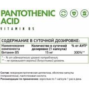 Natural Supp Pantothenic Acid 15 мг, 60 капс.