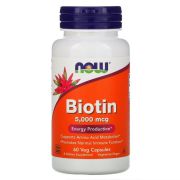 Now Biotin 5000 мкг, 60 капс.