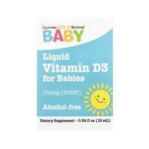 California Gold Nutrition, Витамин D3 для детей, 10 мл.