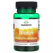 Swanson Biotin 10000 мкг, 60 гел., капс.